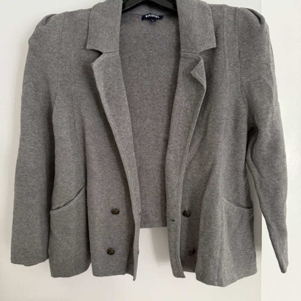 Gray Sweater Jacket